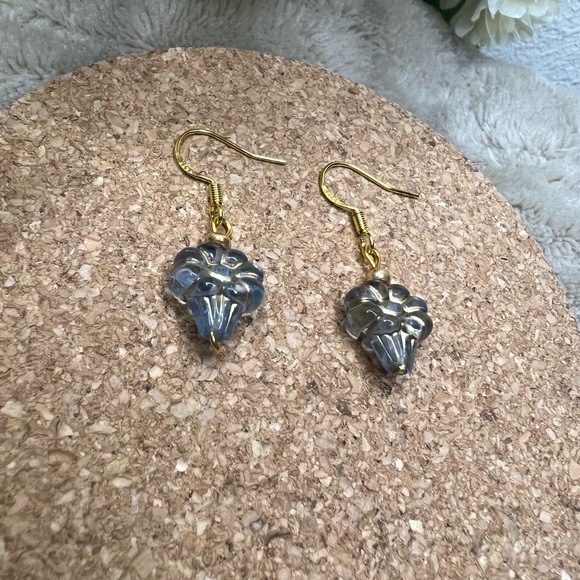 Blue Flower Earrings - Picture 3 of 3